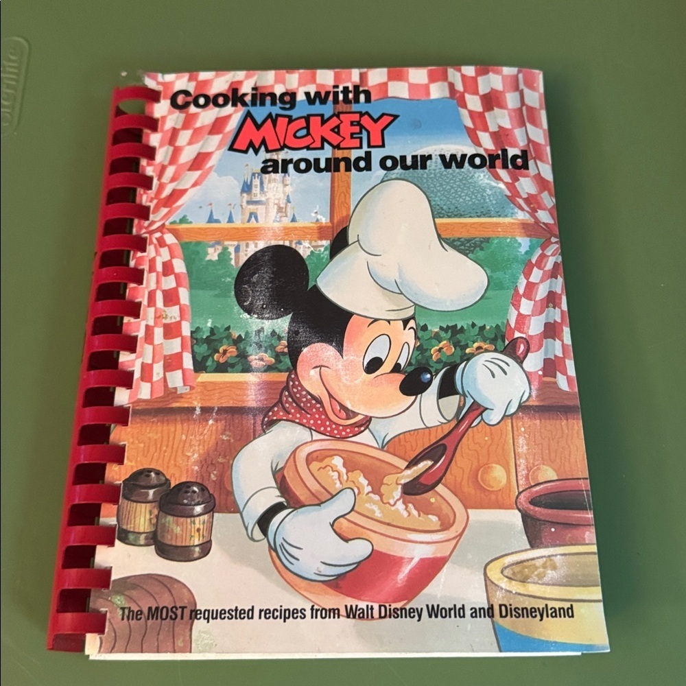 Vintage “Cooking with Mickey Around our World” Walt Disney World Cookbook